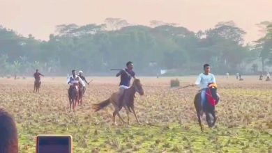 ঝালকাঠিতে ঐতিহ্যবাহী 'ঘোড়দৌড়' প্রতিযোগিতা অনুষ্ঠিত